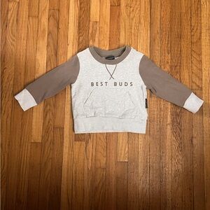 Little Bipsy 12/18 Best Buds Sweatshirt - Brown and Cream